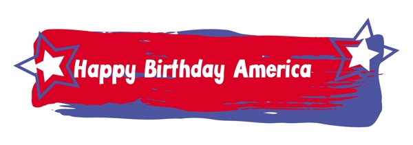 美国生日快乐矢量的旗帜