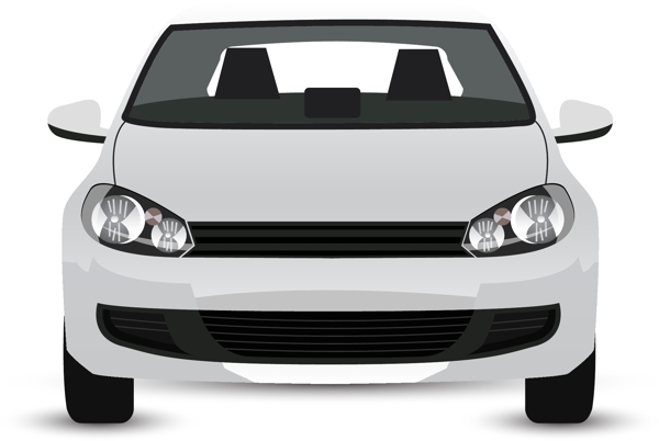 白色現(xiàn)代汽車圖