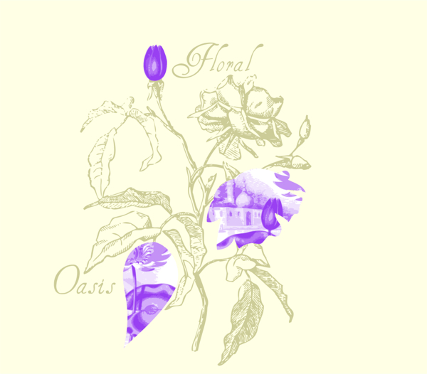 紫色花卉背景圖案