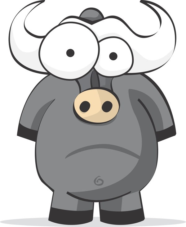 大水牛搞笑搞怪动物卡通大眼睛8
