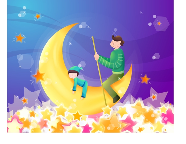 月亮船圖片