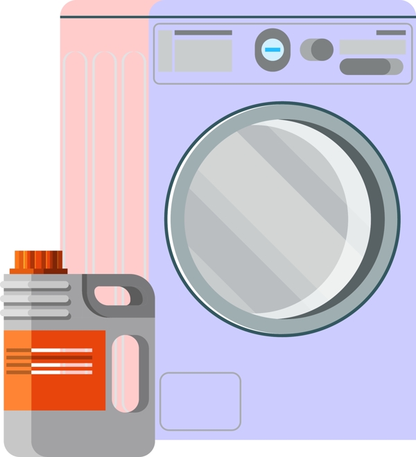 洗衣机装饰图案元素背景
