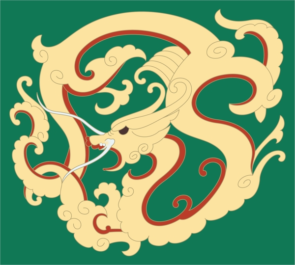 全球花紋圖案彩繪動(dòng)物龍紋裝飾圖案分層素材PSD源文件0005