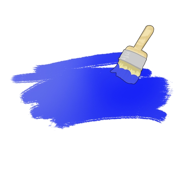 蓝色的油漆框插画边框文字框