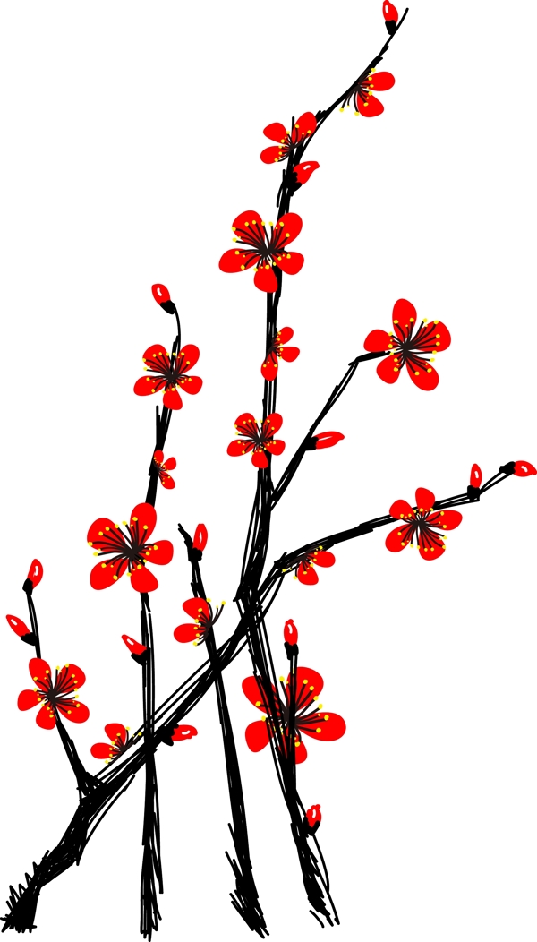 中國風矢量梅花裝飾元素
