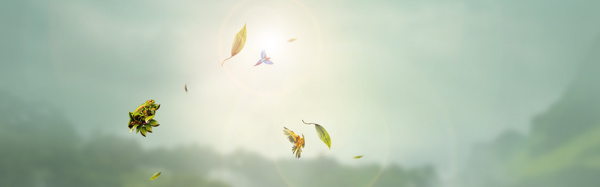风筝天空淘宝全屏banner背景