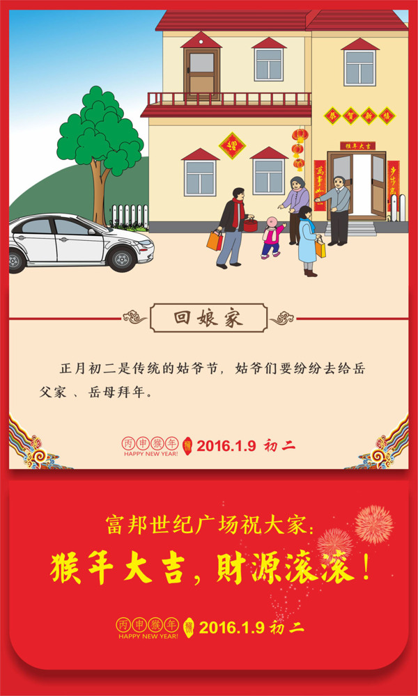 春節(jié)風(fēng)俗手繪