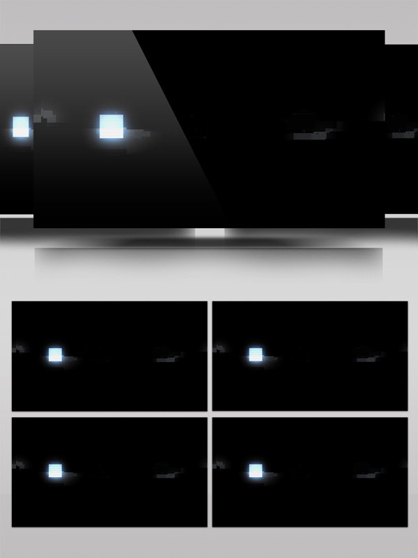 灯光白色简约几何方块视频素材