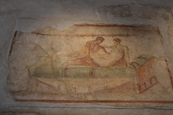 意大利古罗马庞贝古城妓院墙图片