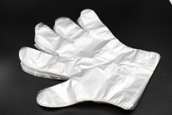 白色塑料一次性手套图片