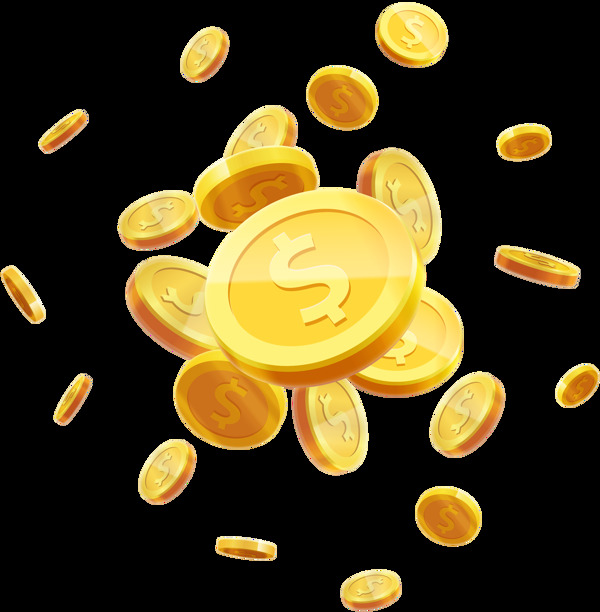 夢想中的金幣png元素素材