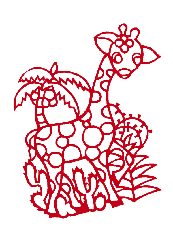 窗花剪紙民間美術(shù)0042