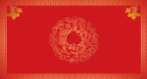 中式邊框素材