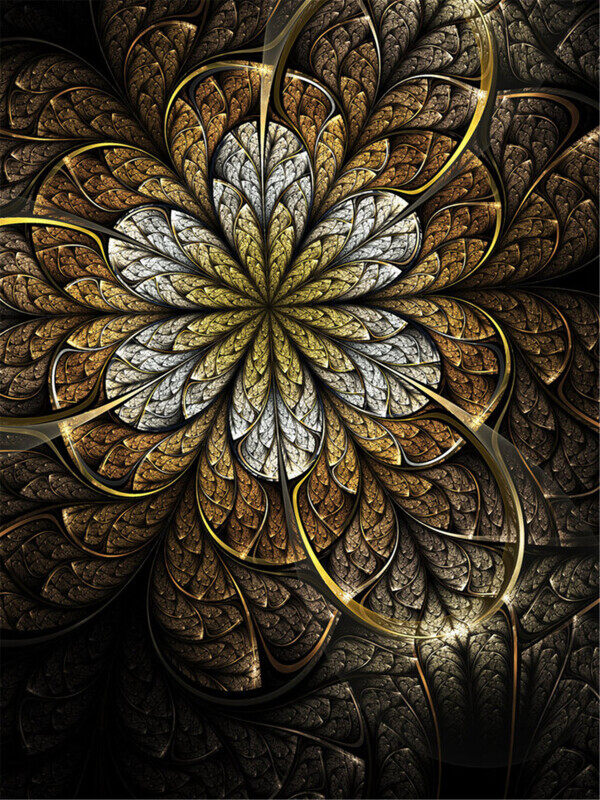 金色的花背景圖