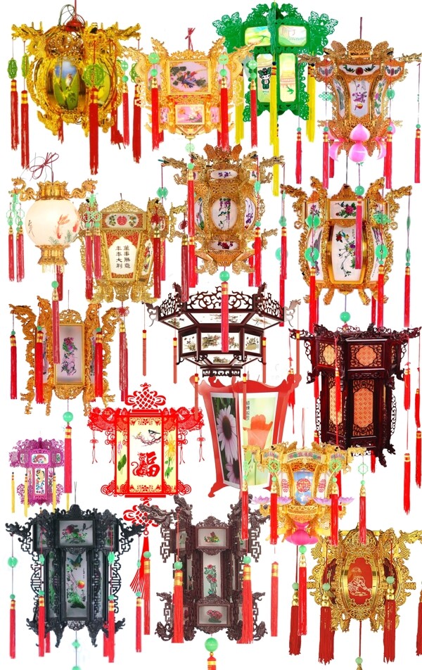 各種宮燈psd素材