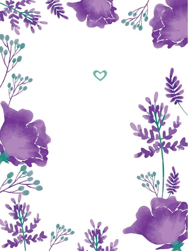 紫色牵牛花广告背景