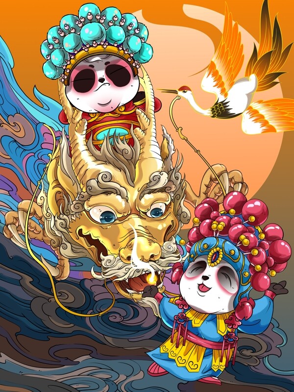 國潮插畫