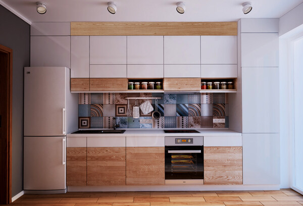 时尚室内厨房橱柜效果图
