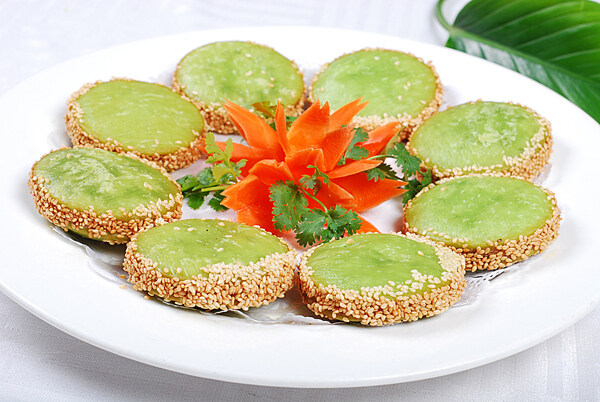 湘菜绿茶饼图片