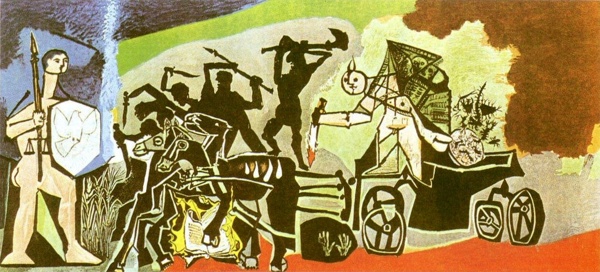 1952Laguerre西班牙畫(huà)家巴勃羅畢加索抽象油畫(huà)人物人體油畫(huà)裝飾畫(huà)