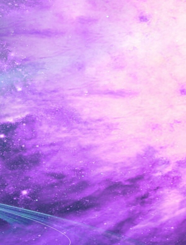 原创手绘唯美紫色绚丽云端背景