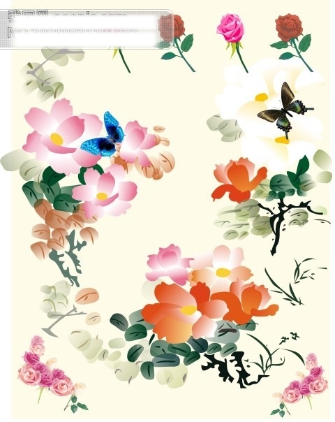 玫瑰花矢量cdr紅花