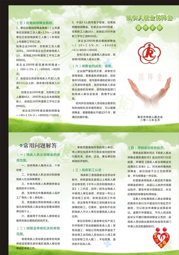 残疾人保障手册图片
