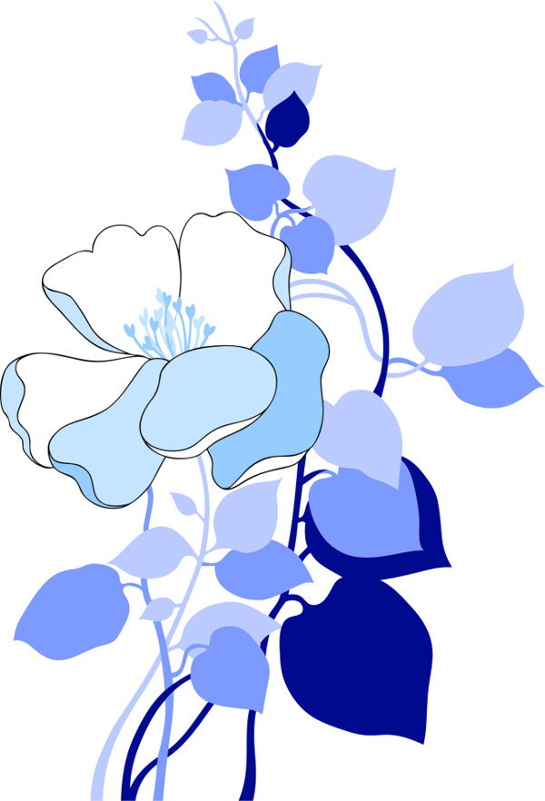 花卉剪影图案设计