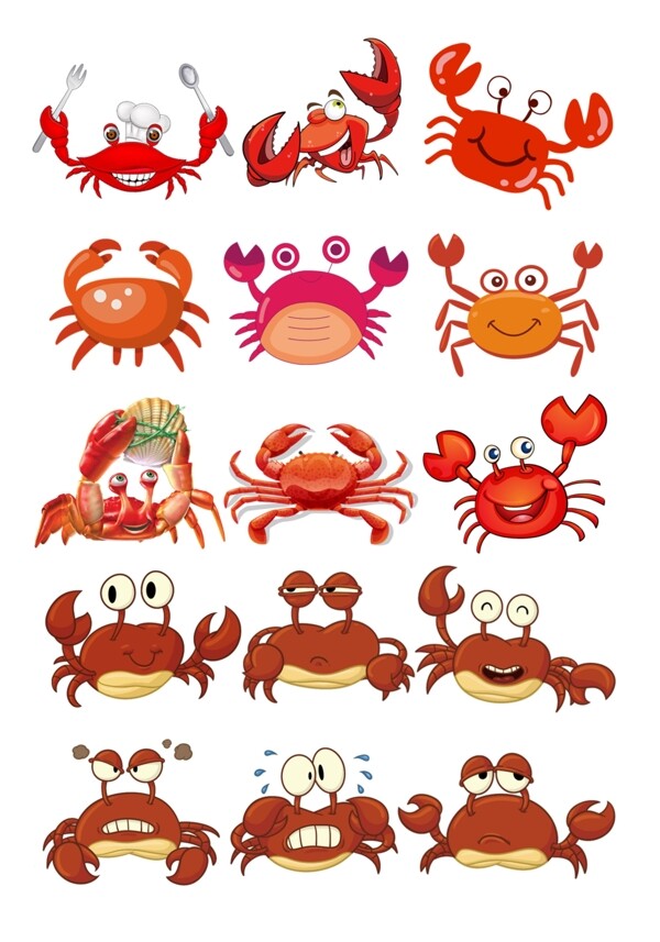 卡通螃蟹图片