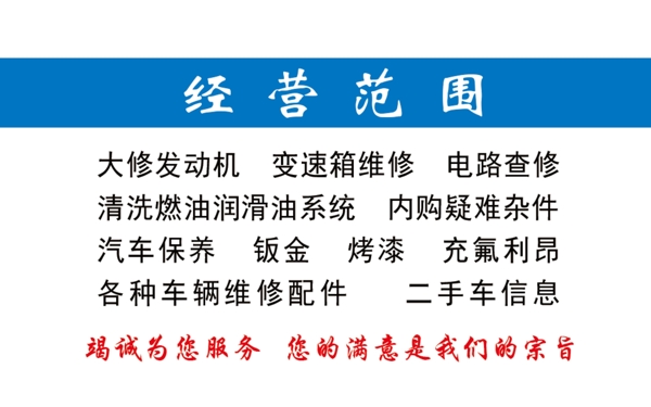 名片反面