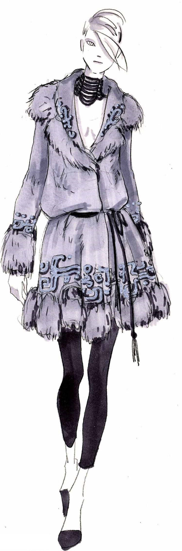 手繪服裝設(shè)計(jì)v