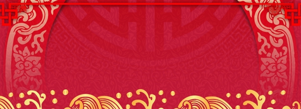 紅色喜慶新年婚慶背景模板