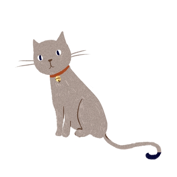 卡通手绘萌宠小猫动物设计可商用元素