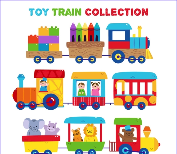 可爱玩具火车