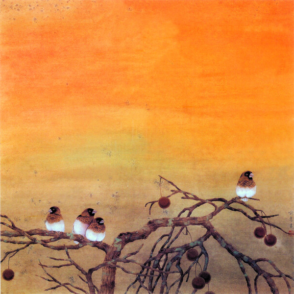 日落鳥歸圖片