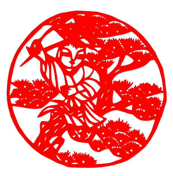 圓形窗花剪紙民間美術(shù)0054