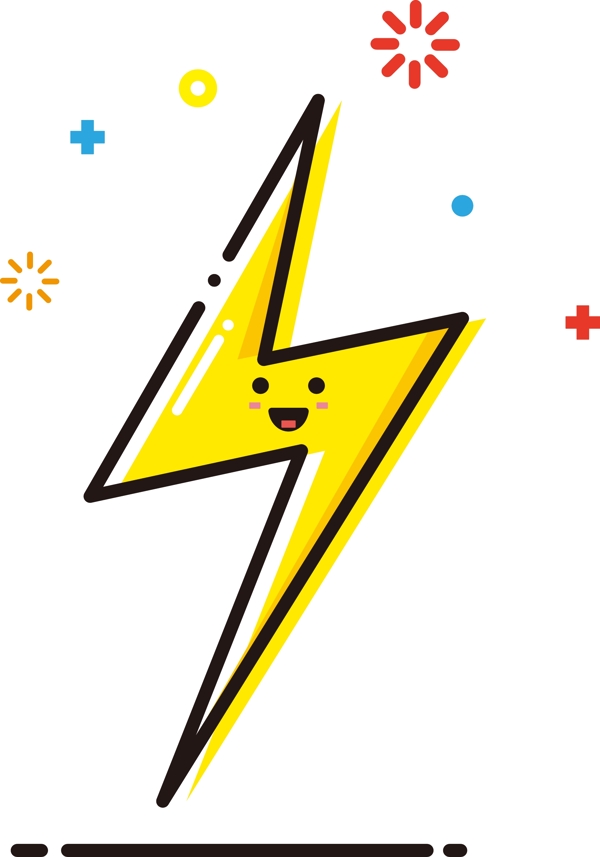 閃電mbe卡通可商用元素