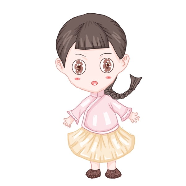 Q版女生元素可商用