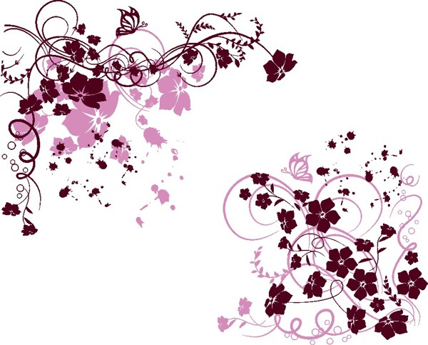 歐美花紋8076矢量CDR