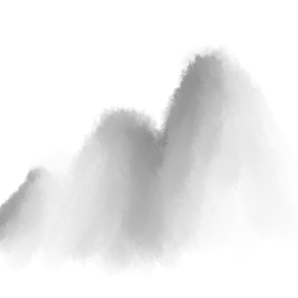 原創(chuàng)手繪水墨風(fēng)景可商用元素山