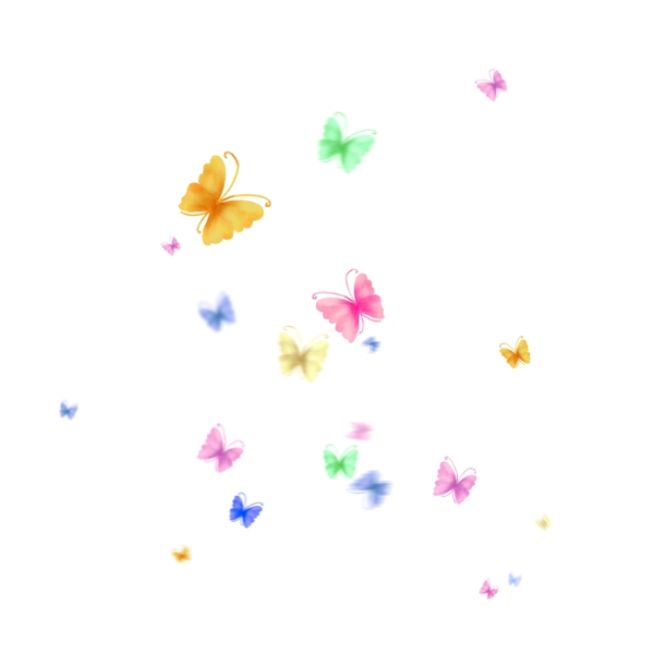 漂浮的蝴蝶漂浮的彩色蝴蝶飞舞的七彩蝴蝶