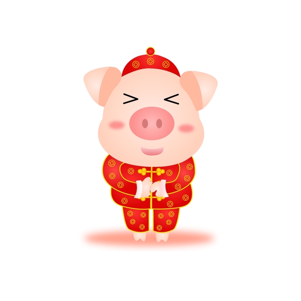 新年可爱猪卡通形象