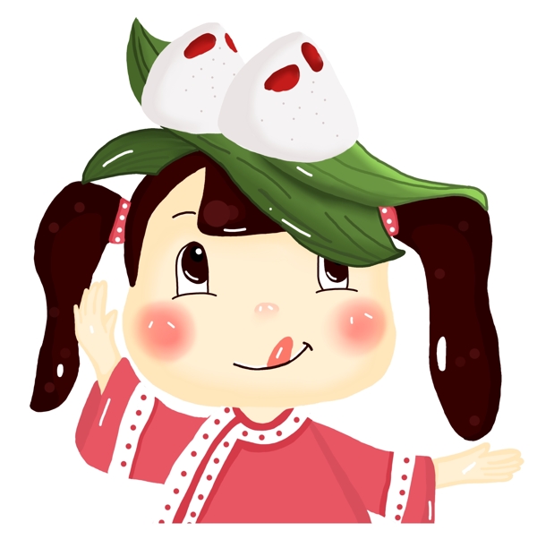 端午節(jié)女孩吃粽子