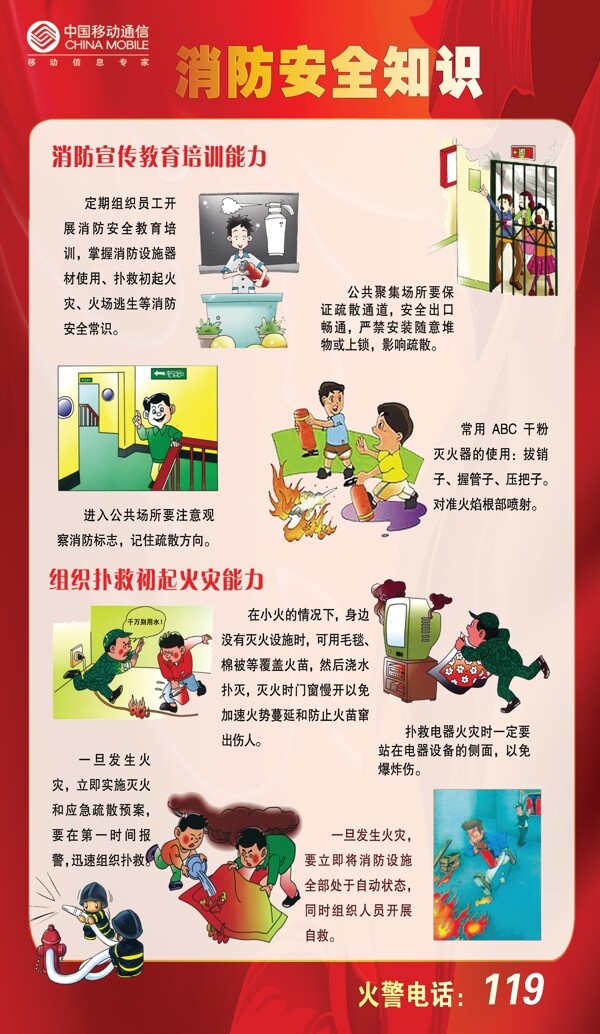 消防安全知識(shí)展板圖片