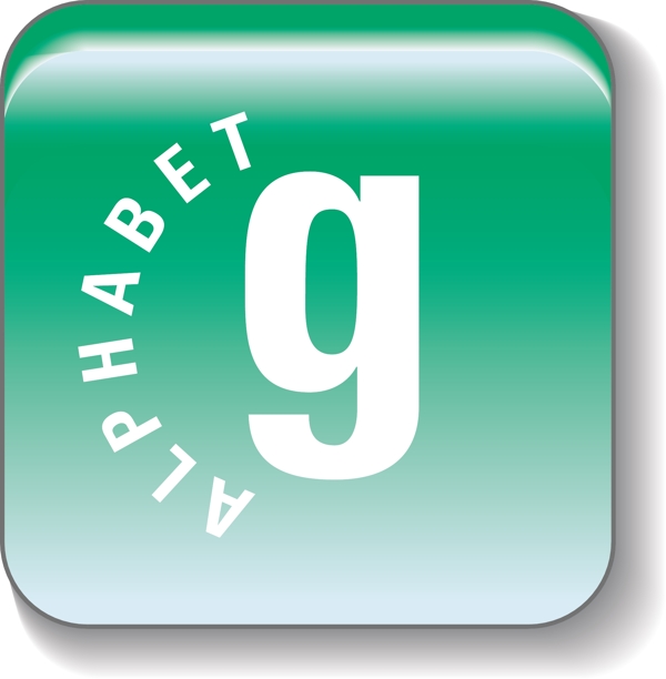 綠色水晶字母g圖標(biāo)