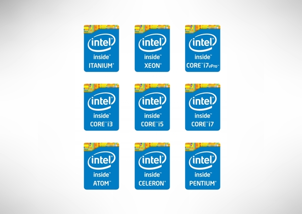Intel英特尔全新CPU标志图片