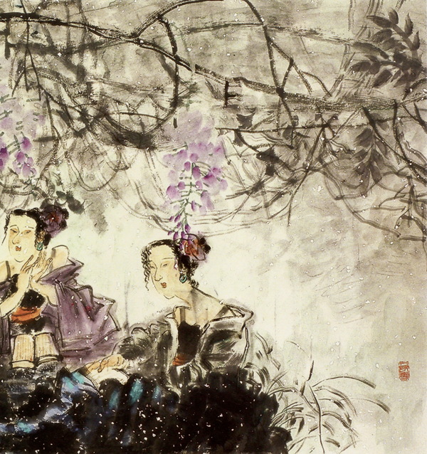 水墨女性人物圖片
