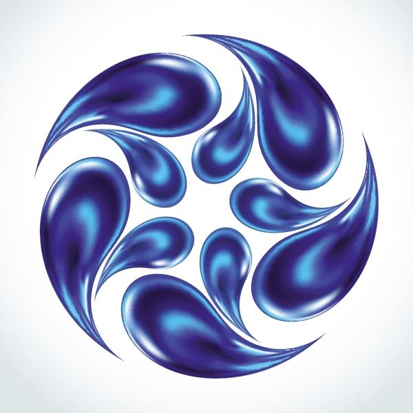 水滴创意背景矢量图