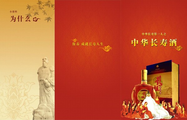 酒類產(chǎn)品三折頁模板