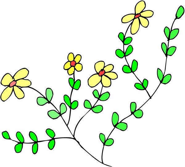 花朵花草鮮花矢量EPS格式0997